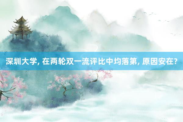 深圳大学, 在两轮双一流评比中均落第, 原因安在?