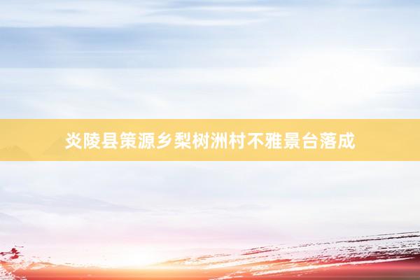 炎陵县策源乡梨树洲村不雅景台落成