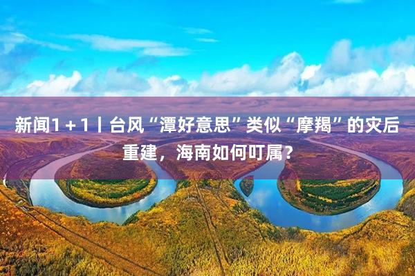 新闻1＋1丨台风“潭好意思”类似“摩羯”的灾后重建，海南如何叮属？