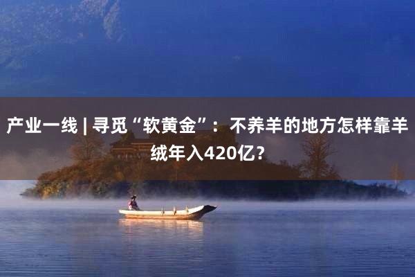 产业一线 | 寻觅“软黄金”：不养羊的地方怎样靠羊绒年入420亿？