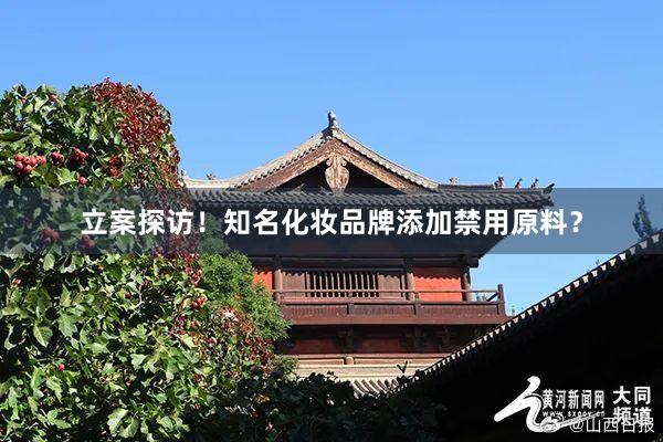 立案探访！知名化妆品牌添加禁用原料？